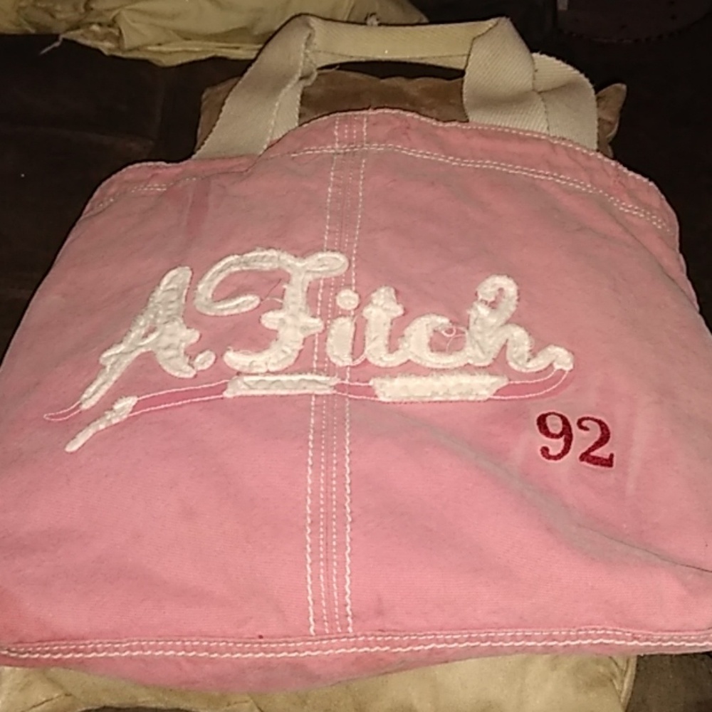 Abercrombie & Fitch distressed pink purse bag